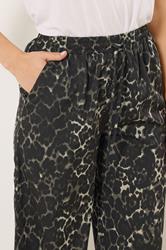 LTS Tall Women's Grey Leopard Print Wide Leg Trousers | Long Tall Sally 4