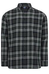 BadRhino Big & Tall Green Check Long Sleeve Shirt