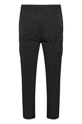 D555 Big & Tall Black Stretch Open Hem Joggers | BadRhino 5
