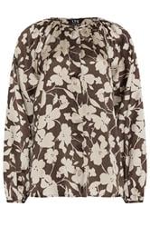 LTS Tall Women's Natural Brown Floral Satin Top | Long Tall Sally 5
