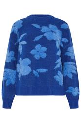 LTS Tall Blue Floral Fluffy Knit Jumper | Long Tall Sally 6