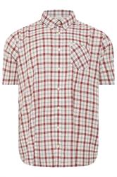BEN SHERMAN Big & Tall Maroon Red Check Print Shirt