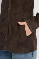 LTS PREMIUM Tall Women's Chocolate Brown Suede Jacket | Long Tall Sally 5