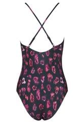 LTS Tall Womens Black & Pink Ombre Animal Print Swimsuit | Long Tall Sally 6