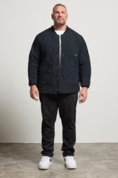 JACK & JONES Big & Tall Black Quilted Liner Jacket | BadRhino 2