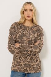 LTS Tall Women's Natural Brown Raglan Blouse | Long Tall Sally 1