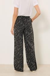 LTS Tall Women's Grey Leopard Print Wide Leg Trousers | Long Tall Sally 3