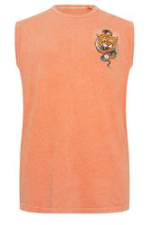 BadRhino Big & Tall Orange Acid Wash Tiger Vest | BadRhino 8
