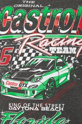 BadRhino Big & Tall Charcoal Grey Printed 'Castrol' T-Shirt | BadRhino 2
