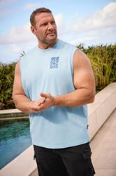BadRhino Big & Tall Light Blue Sun Graphic Vest Top | BadRhino 3