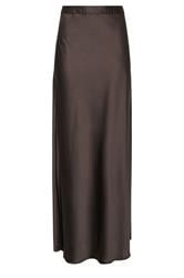 LTS Tall Women's Chocolate Brown Satin Maxi Skirt | Long Tall Sally 5