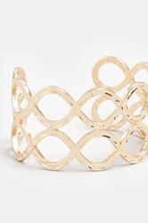 Gold Tone Textured Twist Cuff Bracelet | Yours Clothing 3
