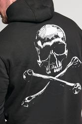 BadRhino Big & Tall Black Skull Graphic Hoodie | BadRhino 5