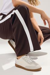 LTS Tall Brown Stripe Wide Leg Trousers | Long Tall Sally 4