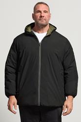 JACK & JONES Big & Tall Black Reversible Puffer Jacket | BadRhino 1