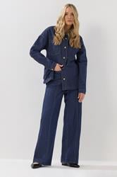 LTS Tall Blue Seam Front Pocket Wide Leg Jeans | Long Tall Sally 2