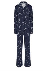 LTS Tall Navy Blue Soft Touch Moon Pyjama Set | Long Tall Sally 5