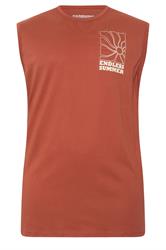 BadRhino Big & Tall Orange Graphic Vest Top