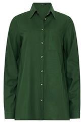 LTS Tall Forest Green Long Sleeve Linen Shirt