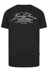 BadRhino Big & Tall Black Script Graphic Print T-Shirt | BadRhino 5