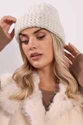 Natural Brown Cable Knit Beanie Hat | Yours Clothing 1