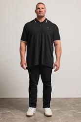 BadRhino Big & Tall Black Tapered Fit Stretch Jeans | BadRhino 2