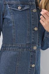 LTS Tall Blue Denim Button Through Midi Dress | Long Tall Sally 4