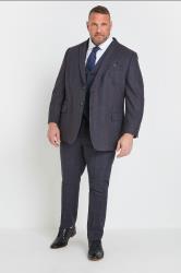 BadRhino Tailoring Big & Tall Blue & Red Checked Suit Trousers | BadRhino 2