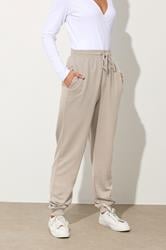 LTS Tall Stone Brown Cuffed Drawstring Joggers | Long Tall Sally 3