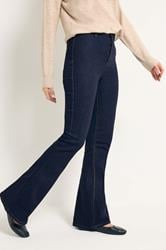 LTS Tall Indigo Blue Denim Flared Jeans | Long Tall Sally 2