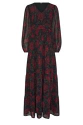 LTS Tall Black Blurred Rose Chiffon Tiered Dress | Long Tall Sally 5
