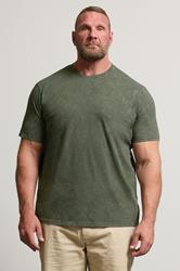 BadRhino Big & Tall 3 PACK Khaki & Navy Acid Wash T-Shirts | BadRhino 2