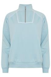 LTS Tall Womens Light Blue Zip Sweatshirt | Long Tall Sally 6