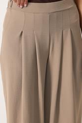 LTS Tall Women's Mocha Brown Pleated Palazzo Wide Leg Trousers | Long Tall Sally 4