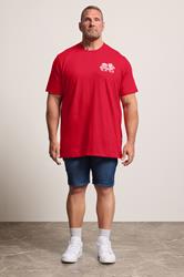 BadRhino Big & Tall Red Extra Long 'Grill & Chill' T-Shirt | BadRhino 1