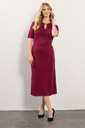 LTS Tall Red Keyhole Midi Dress | Long Tall Sally 2
