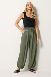 LTS Tall Women's Khaki Green Balloon Trousers | Long Tall Sally 3