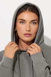 LTS Tall Charcoal Grey Drawstring Hoodie | Long Tall Sally 5