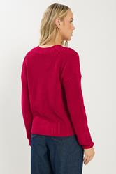 LTS Tall Women's Red V-Neck Cardigan | Long Tall Sally 3