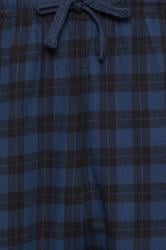 D555 Big & Tall Navy Blue Check Lounge Trousers | BadRhino 3