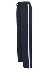 LTS Tall Women's Navy Blue Pipe Detail Cotton Wide Leg Joggers | Long Tall Sally 6