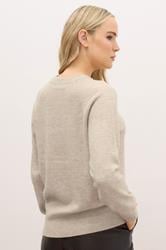 LTS PREMIUM Tall Natural Brown Knitted Jumper | Long Tall Sally 4