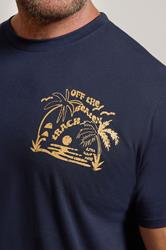 BadRhino Big & Tall Navy Blue 'Chasing Waves' Graphic T-Shirt | BadRhino 4