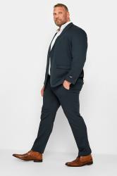JACK & JONES PREMIUM Big & Tall Navy Blue Trousers | BadRhino 3