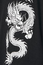 BadRhino Big & Tall Black Extra Long Dragon Graphic Long Sleeve T-shirt | BadRhino 5