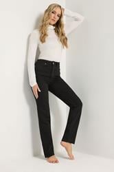 LTS Tall Women's Black Straight Leg Jeans | Long Tall Sally 1