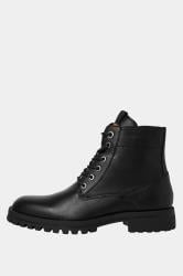 JACK & JONES Big & Tall Black Faux Leather Boots | BadRhino 3