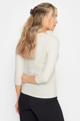 LTS Tall Womens Ivory White Asymmetric Wrap Top | Long Tall Sally 4