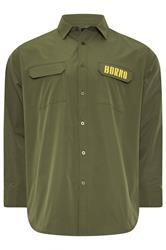 BadRhino Big & Tall Khaki Green Military Ripstop Shirt