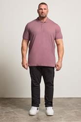 BadRhino Big & Tall Plum Purple Jersey Polo Shirt | BadRhino 2